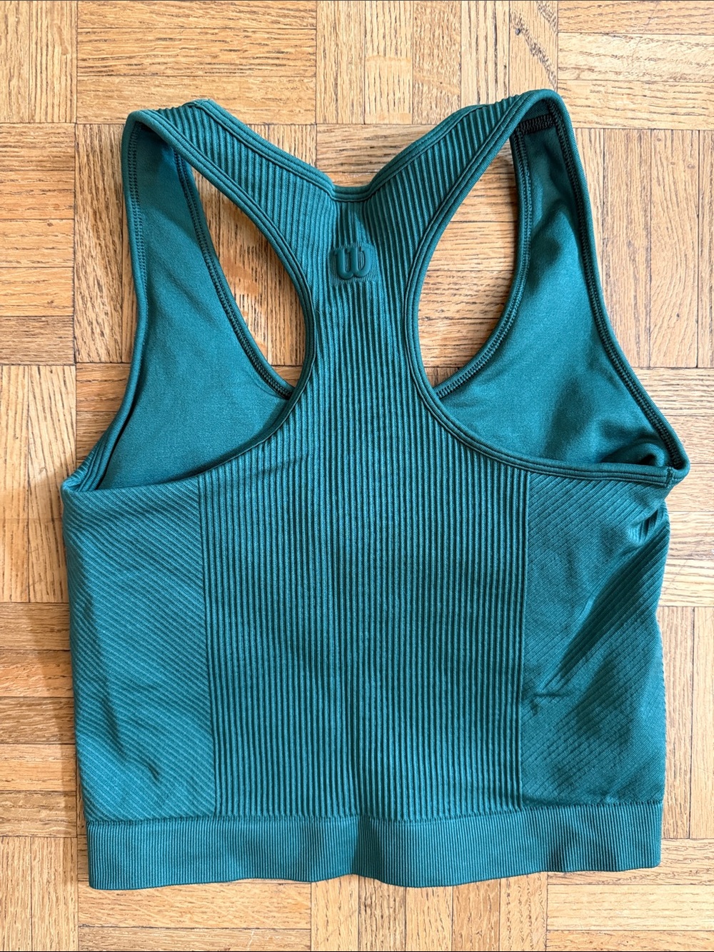 Wilson Ribbed Racerback Crop Tank - Teal - Picture 2 of 4